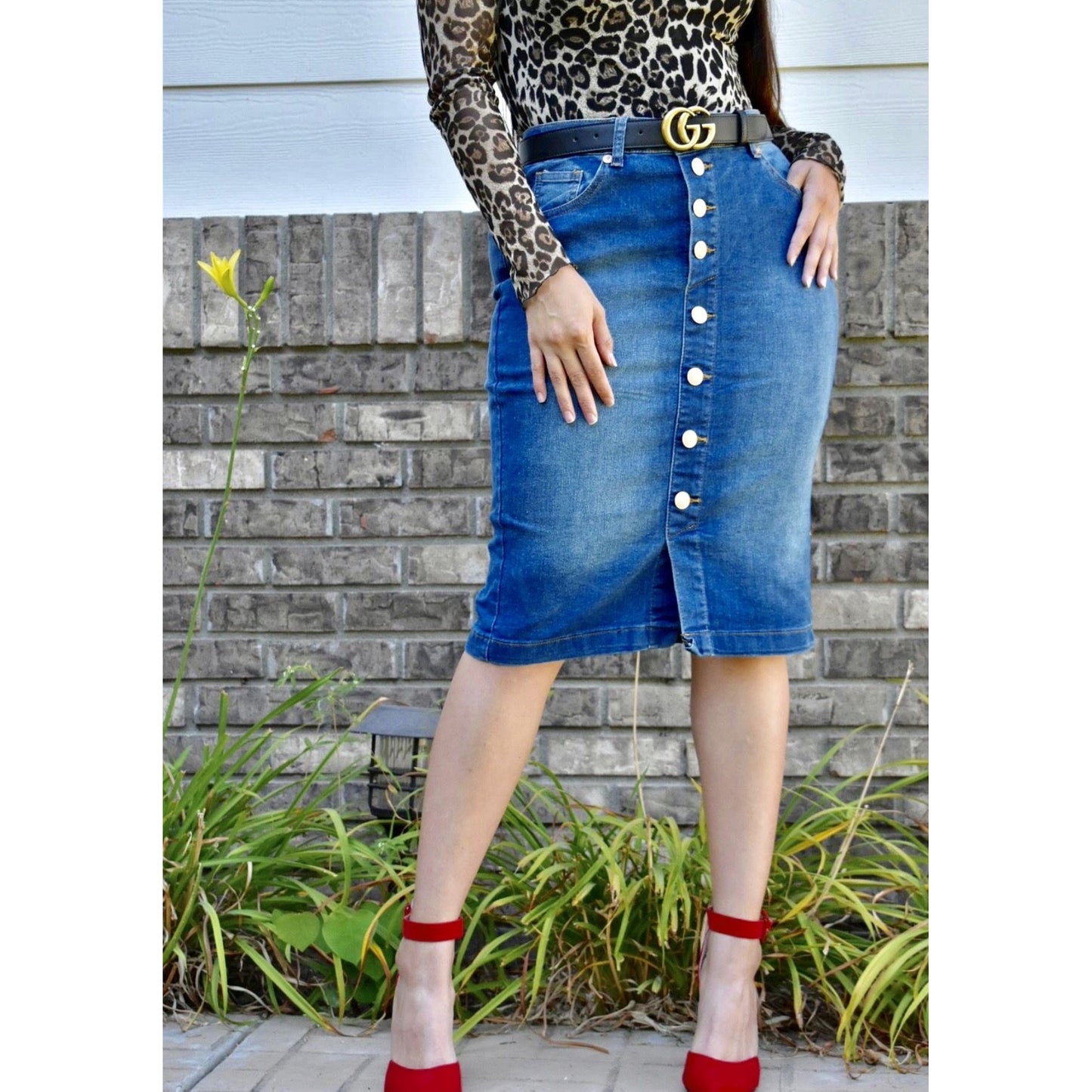Button down vintage skirt - MODESTALINDA