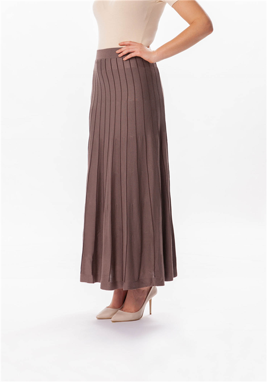 Long mocha sweater skirt - MODESTALINDA