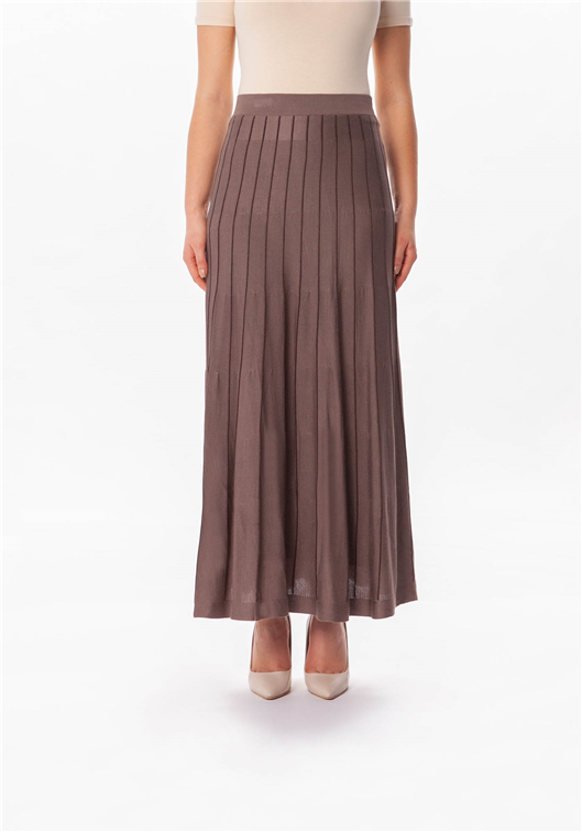 Long mocha sweater skirt - MODESTALINDA